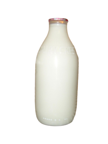 A bottle of fresh milk 