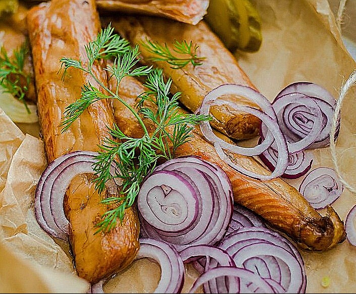 smoked salmon veggies