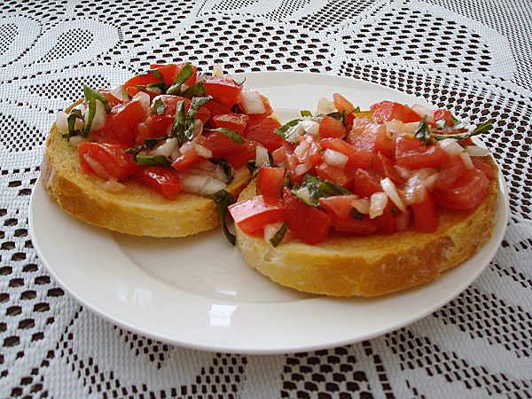 Bruschetta italian food today