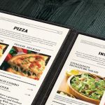 restaurant menu display