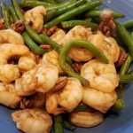 Shrimp food with veggies