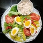 egg salad with greens