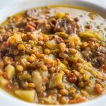 lentil soup in a bowl