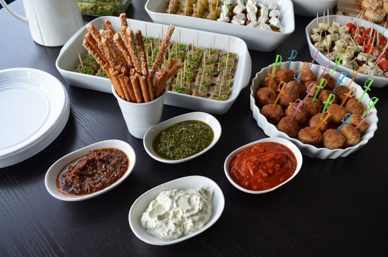 variety of snacks table