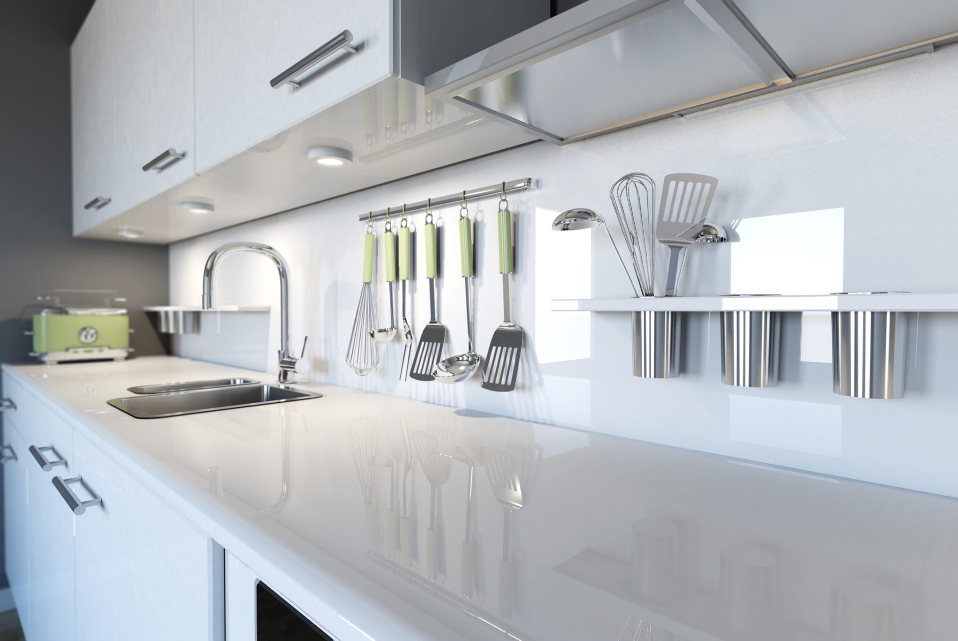 sanitized kitchen cabinet