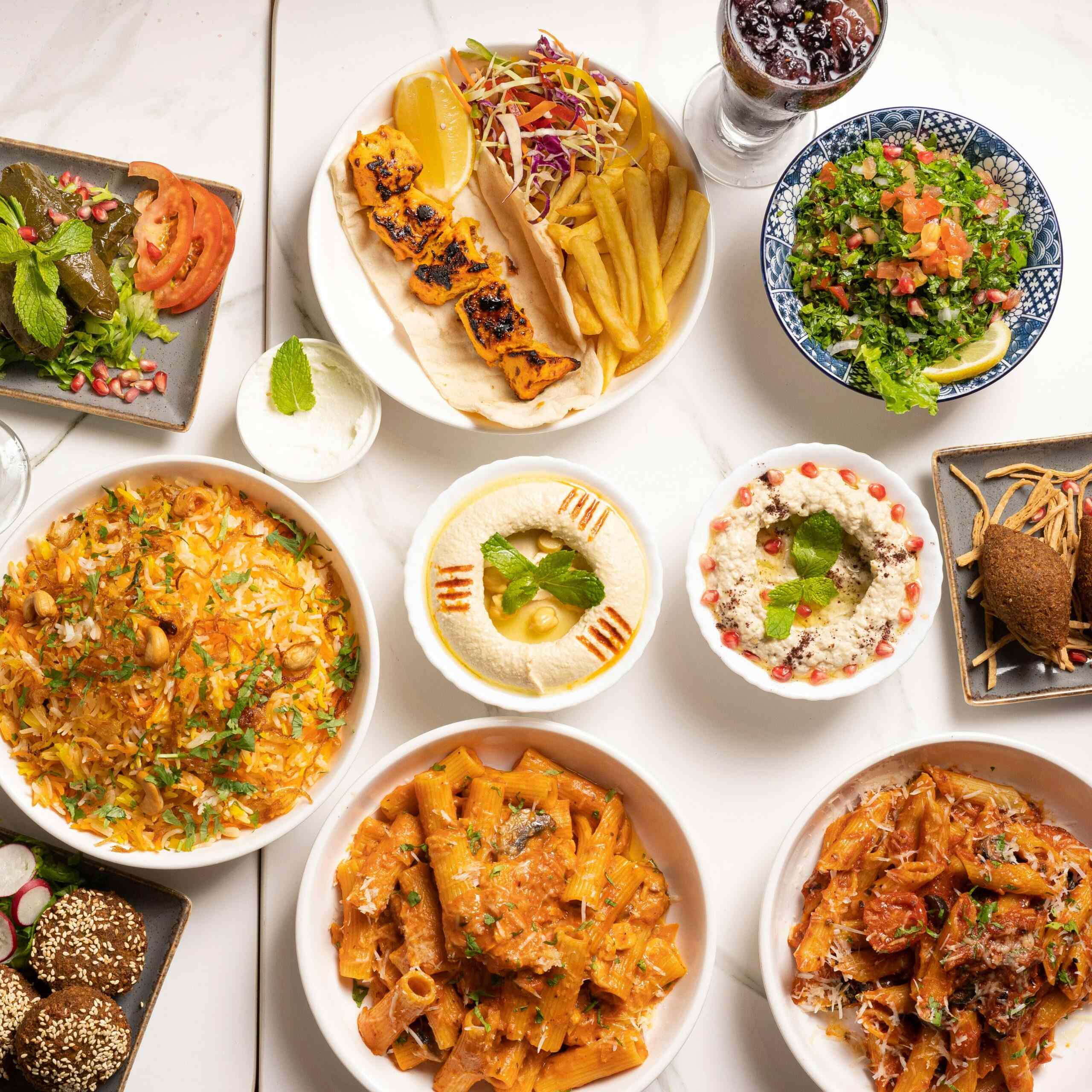 Food on table