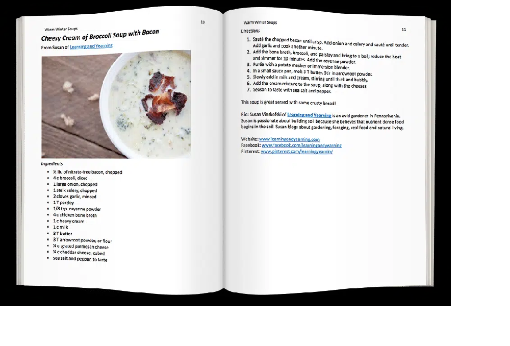 an open recipe book