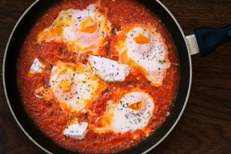 egg dish with spicy tomato sauce