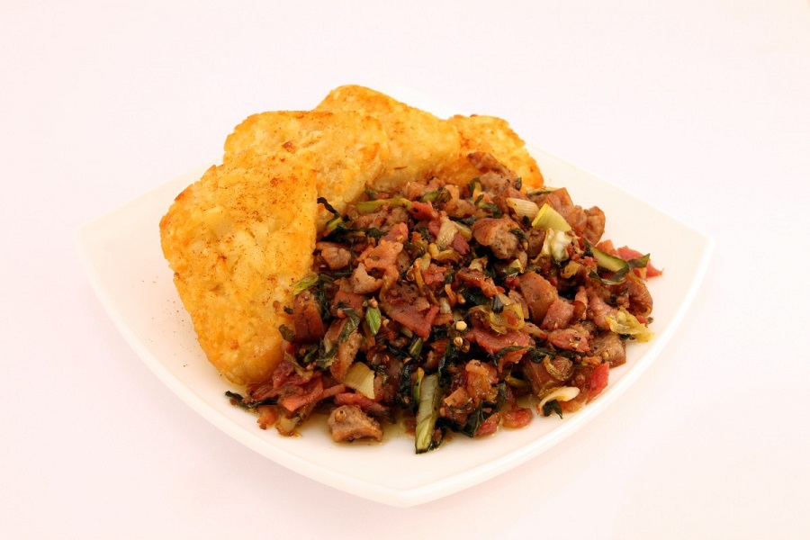 a Mediterranean meal in a plate
