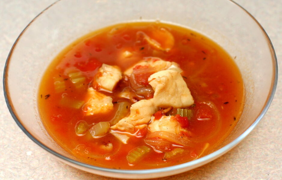 cod stew in a bowl