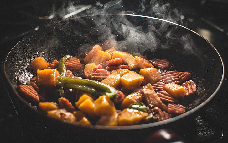 ground beef potato skillet on stove
