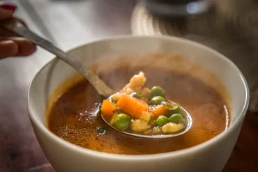 a soup on stove