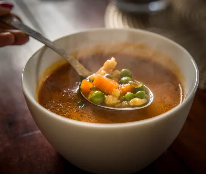 a soup on stove