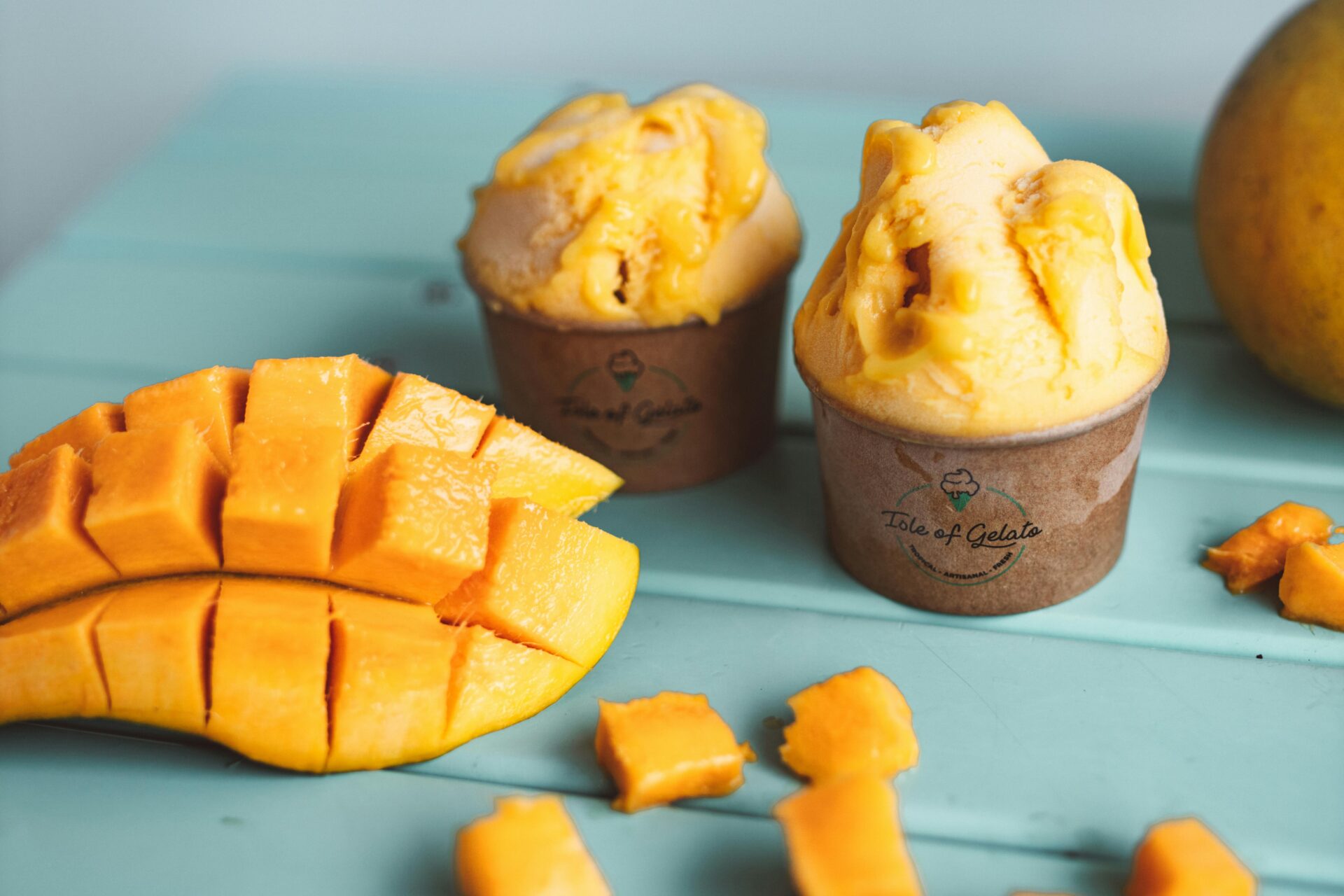 A collection of mango ice cream