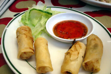 The Vegetable lumpia meal from the Filipinos