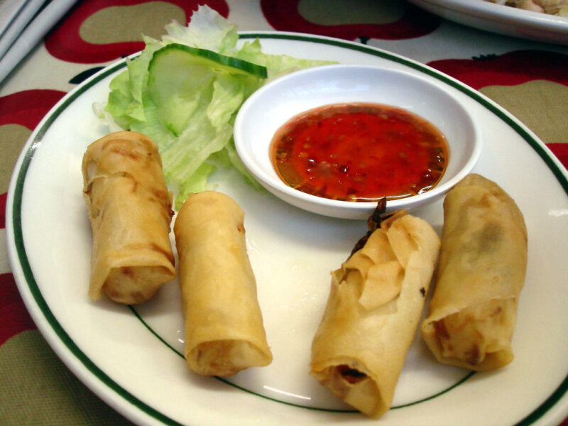 The Vegetable lumpia meal from the Filipinos