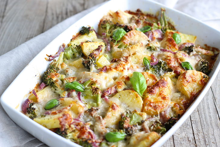 A casserole of broccoli meal