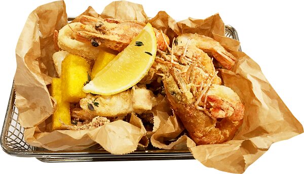 Fish and chips with cod