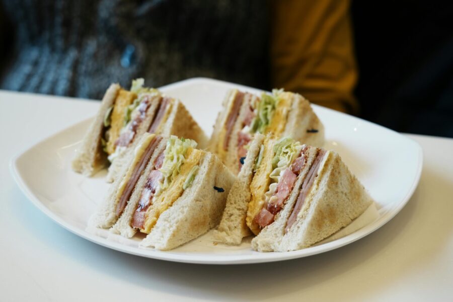 Sandwiches in a plate