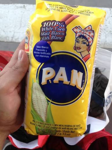 A package of pre cooked corn meal